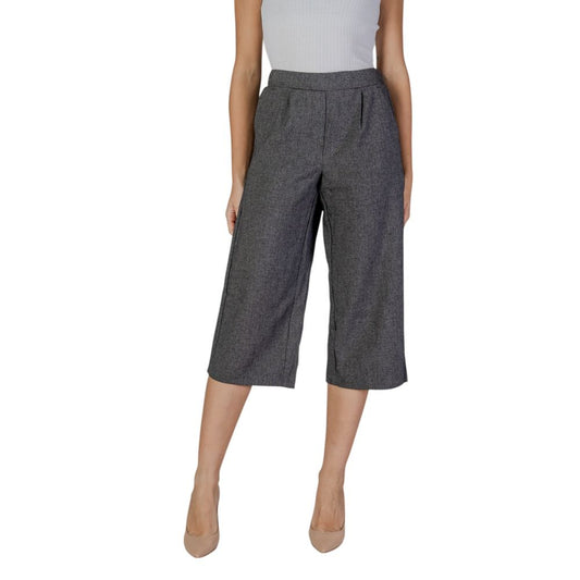 Vero Moda Schwarz -Weiß -Polyester Cropped hose