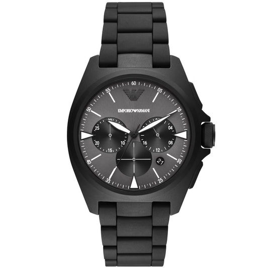 Armani Schwarze Edelstahluhr