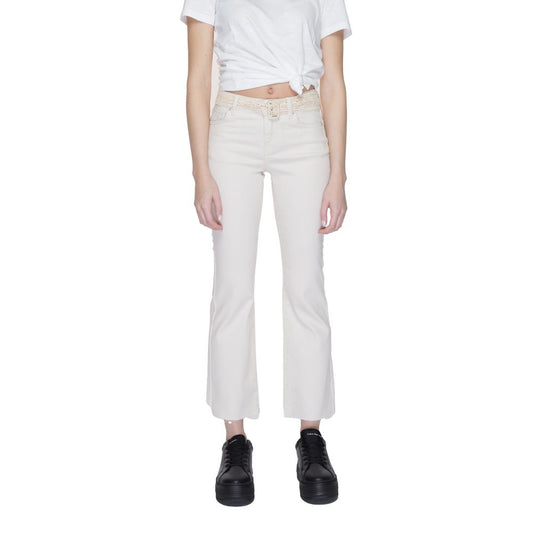 Vero Moda Beige Baumwolle Bootcut Jean