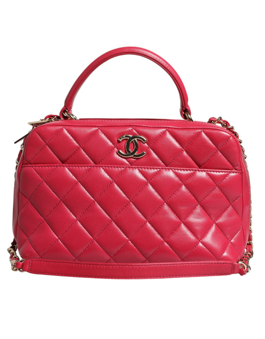 Chanel Pink Seal Matelasse Kette CC Lamm Haut Ledertasche