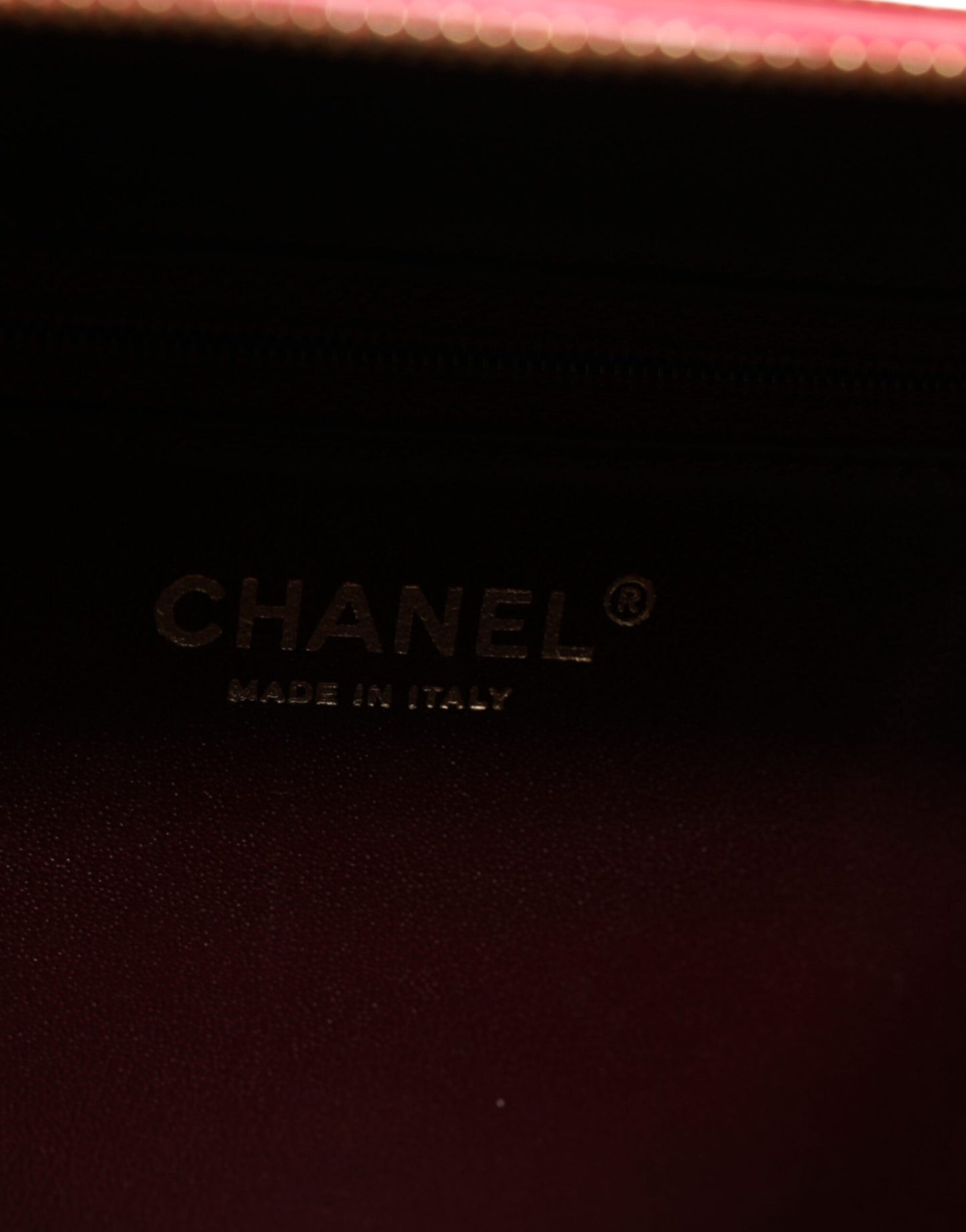 Chanel Pink Seal Matelasse Kette CC Lamm Haut Ledertasche