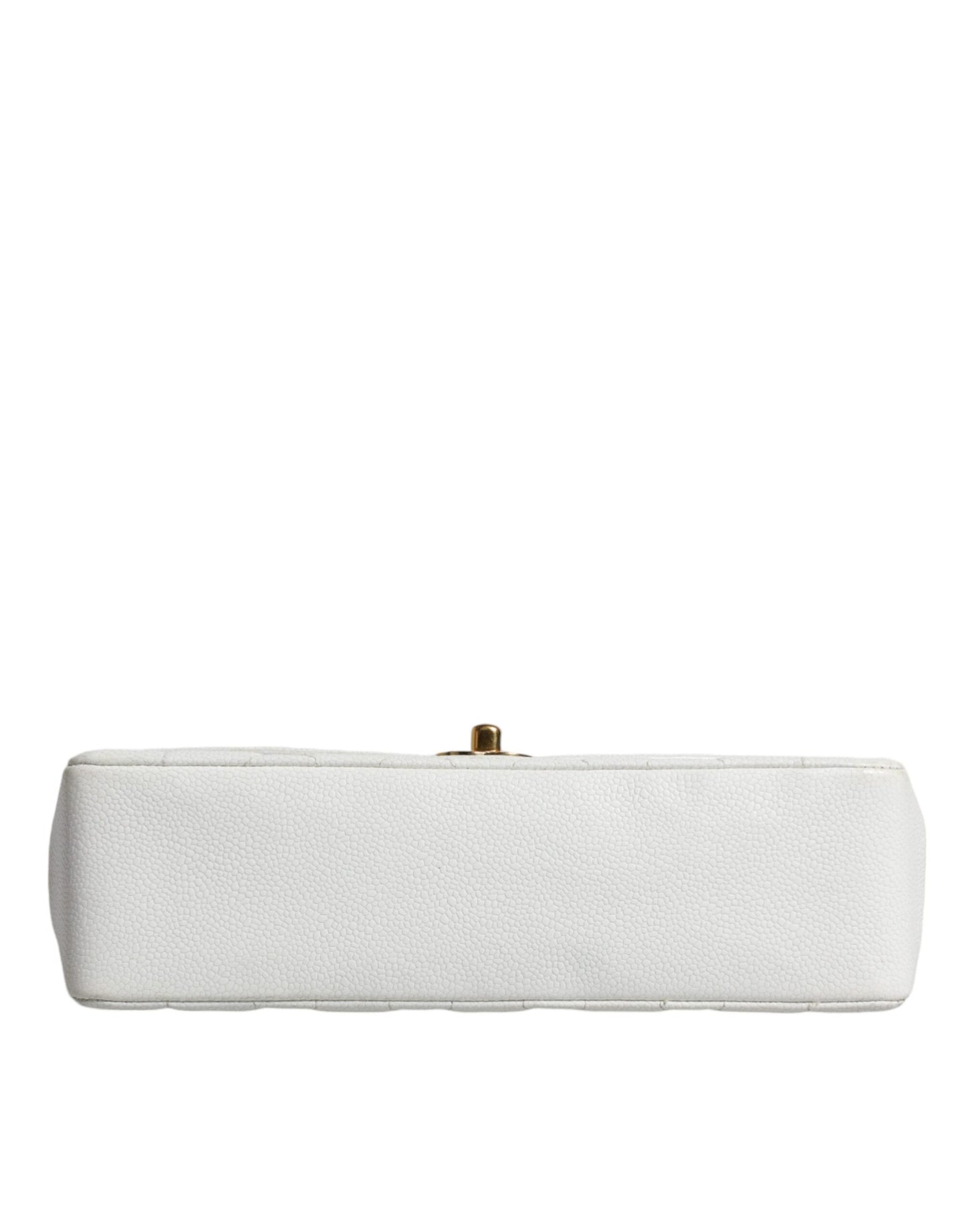 Chanel Weißer Medium Classic Diana Umhängetasche goldplattierte Geldbörse