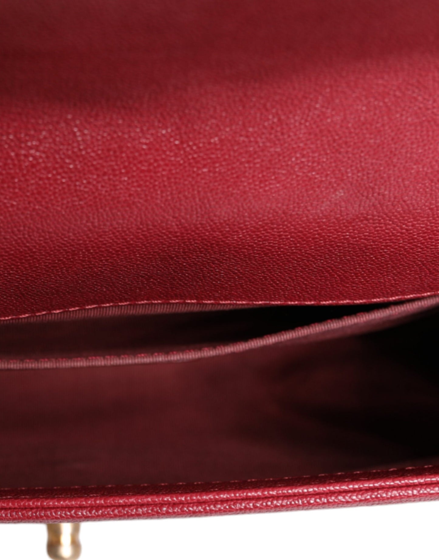 Chanel Red Leder Lambskin Doppelgoldkette mittelschwerbeutel