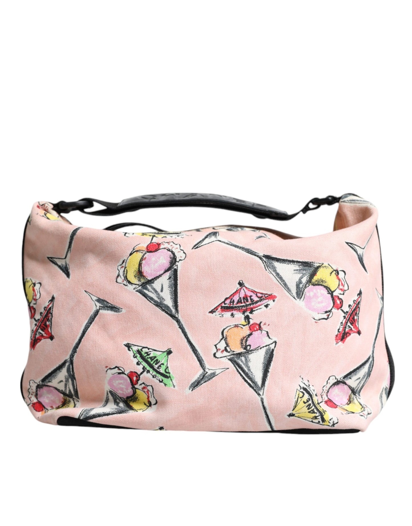 Chanel Pink Cruise Collection Parfait Canvas Printed Taschenbrand