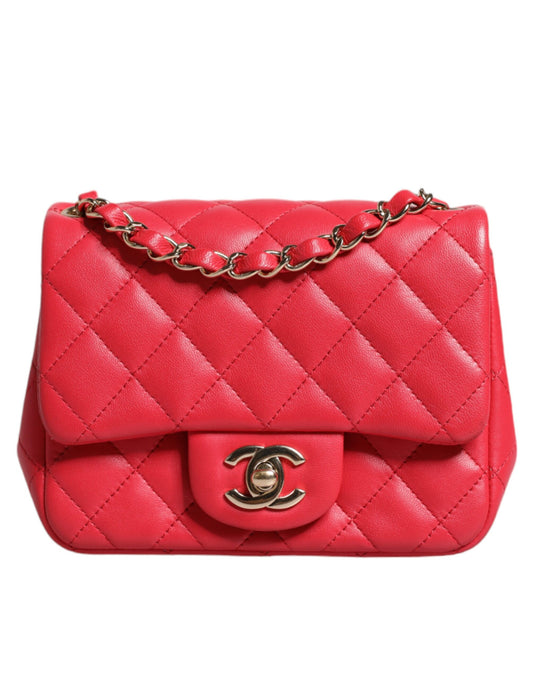 Chanel Rosa Matelasse -Ketten -Schulter -Lambsautasche Mini