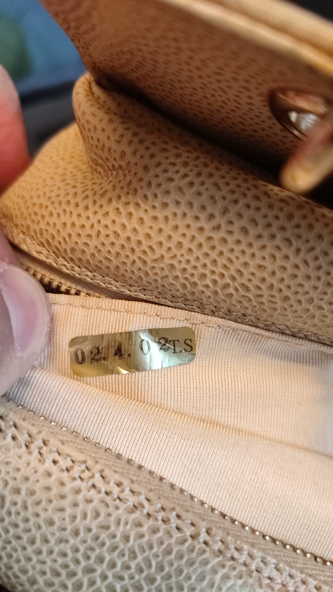 Chanel Beige Caviar de Coco -Kette Leder Geldbeutelbeutel
