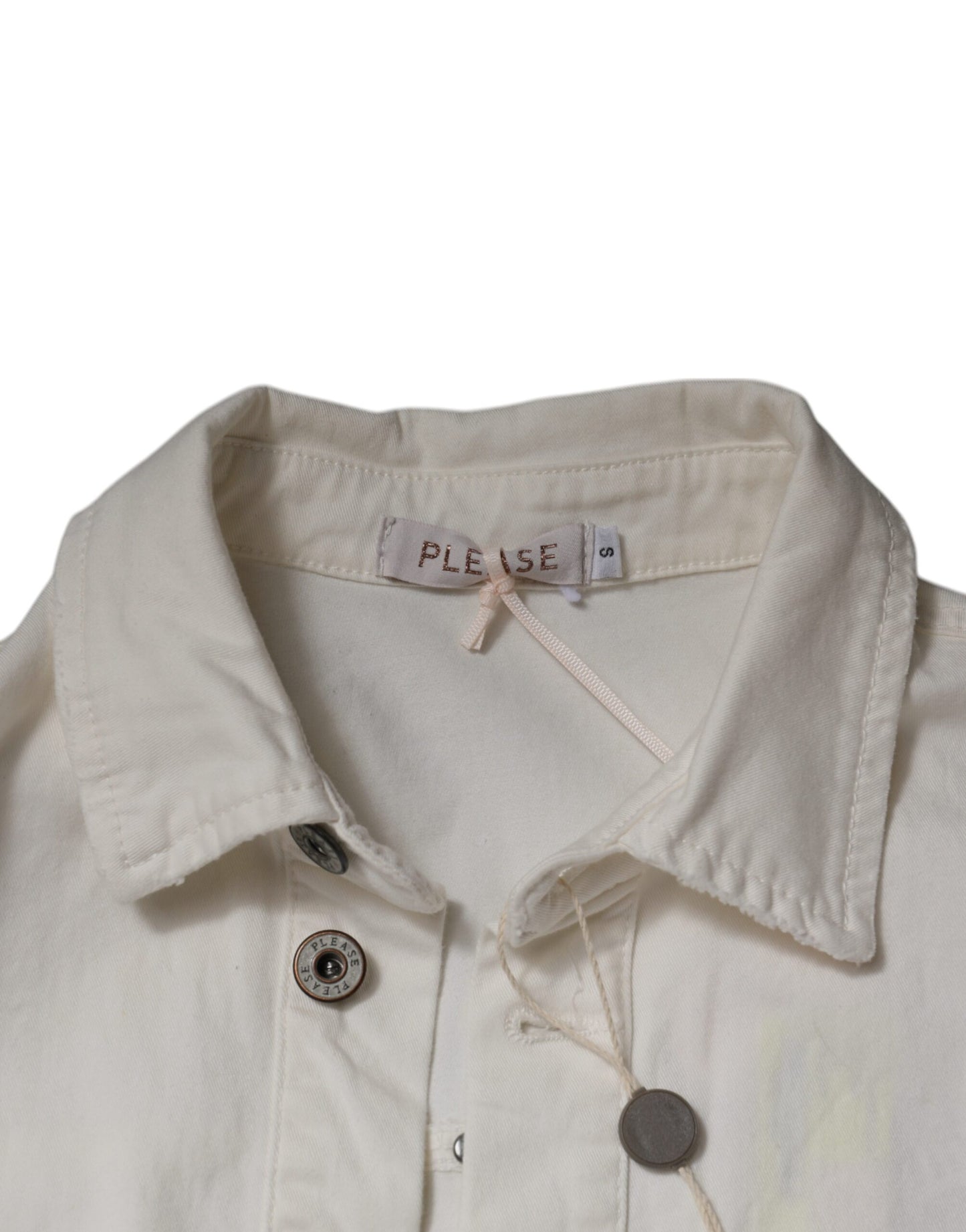 Please Weiße Baumwolle kurze hose Ärmeln Button Down Strampler Kleid