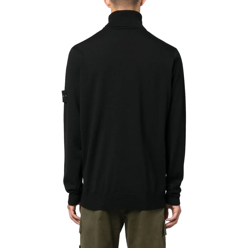 Stone Island Schwarze Wolle herren Pullover
