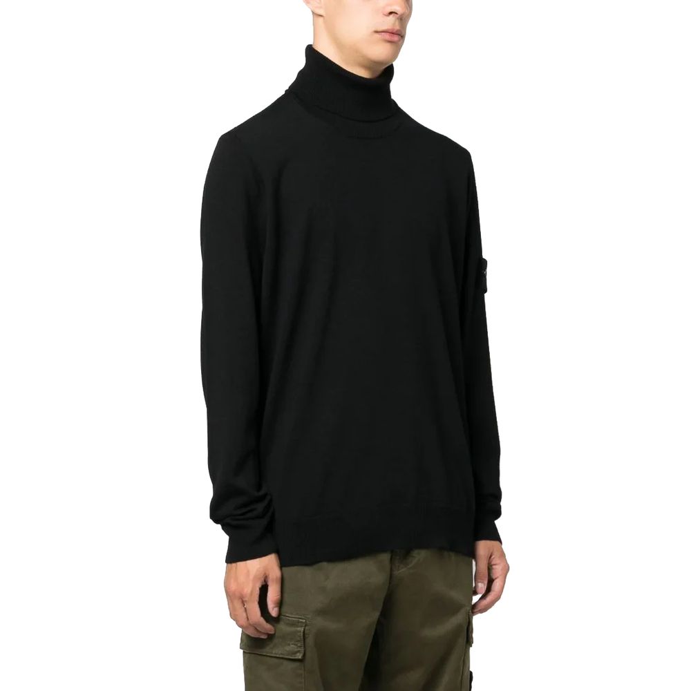 Stone Island Schwarze Wolle herren Pullover