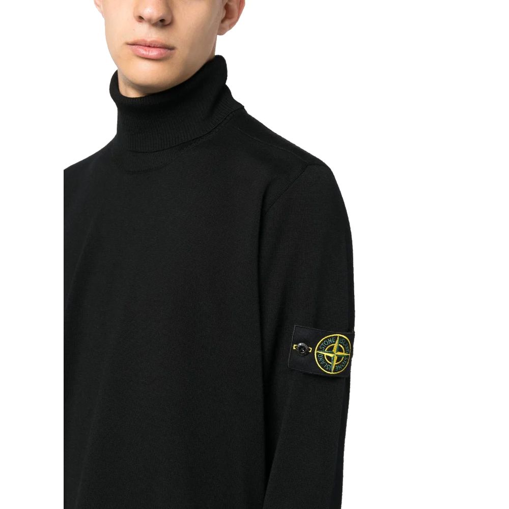 Stone Island Schwarze Wolle herren Pullover