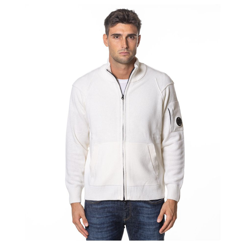 C.P. Company Weißer Wollpullover