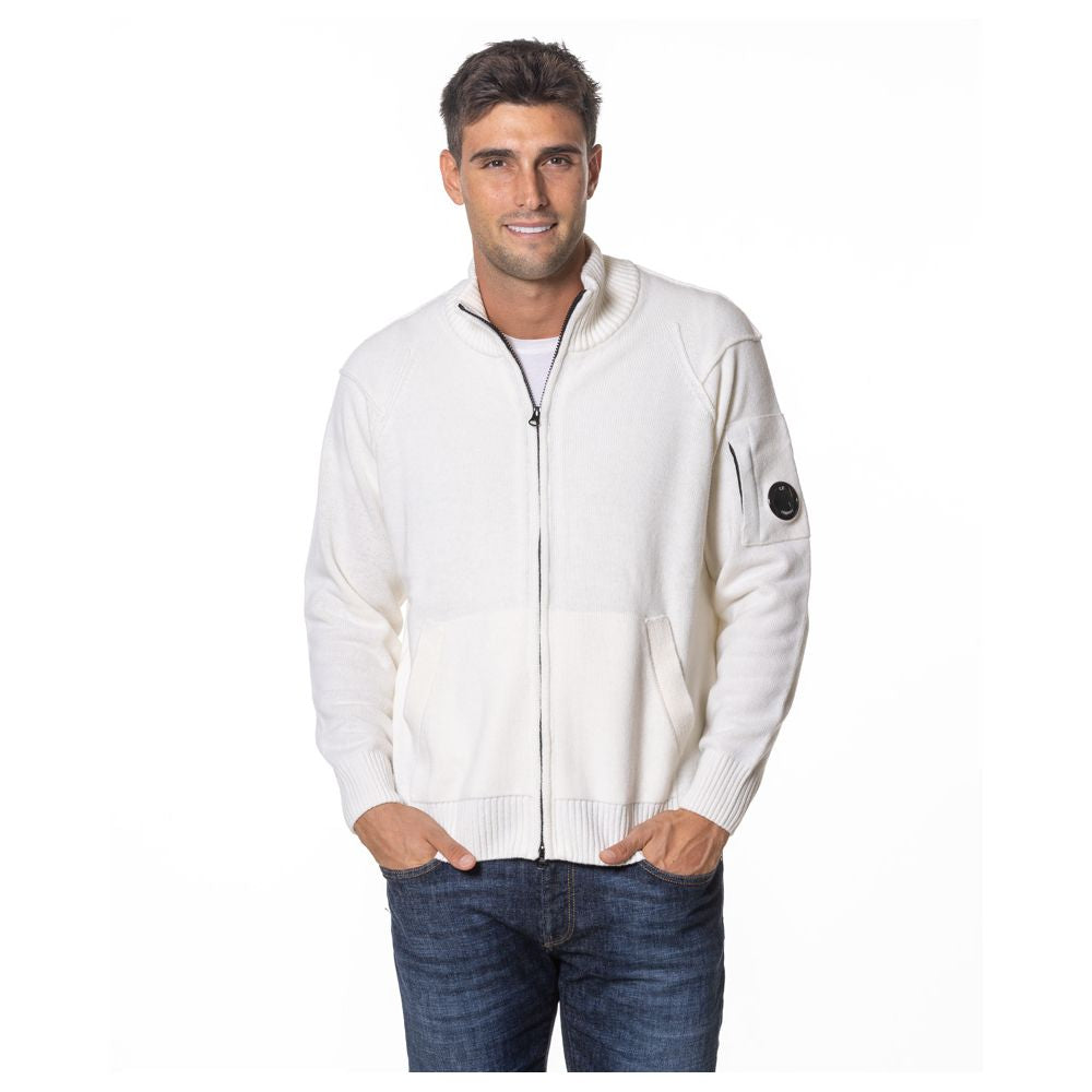 C.P. Company Weißer Wollpullover