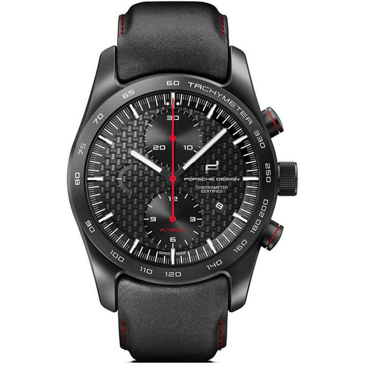 Porsche Design Schwarze Lederuhr