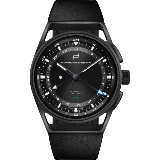 Porsche Design Schwarze Lederuhr