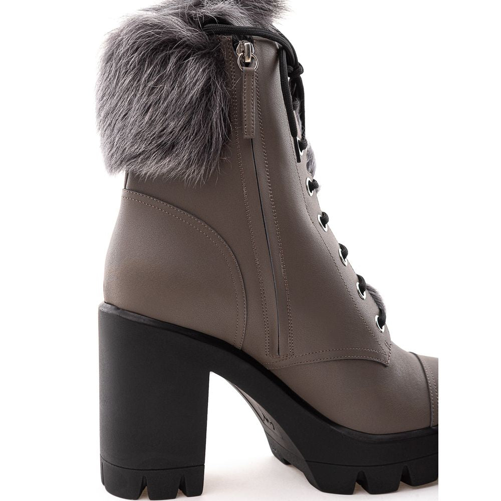 Giuseppe Zanotti Graues Öko -Leder Boot