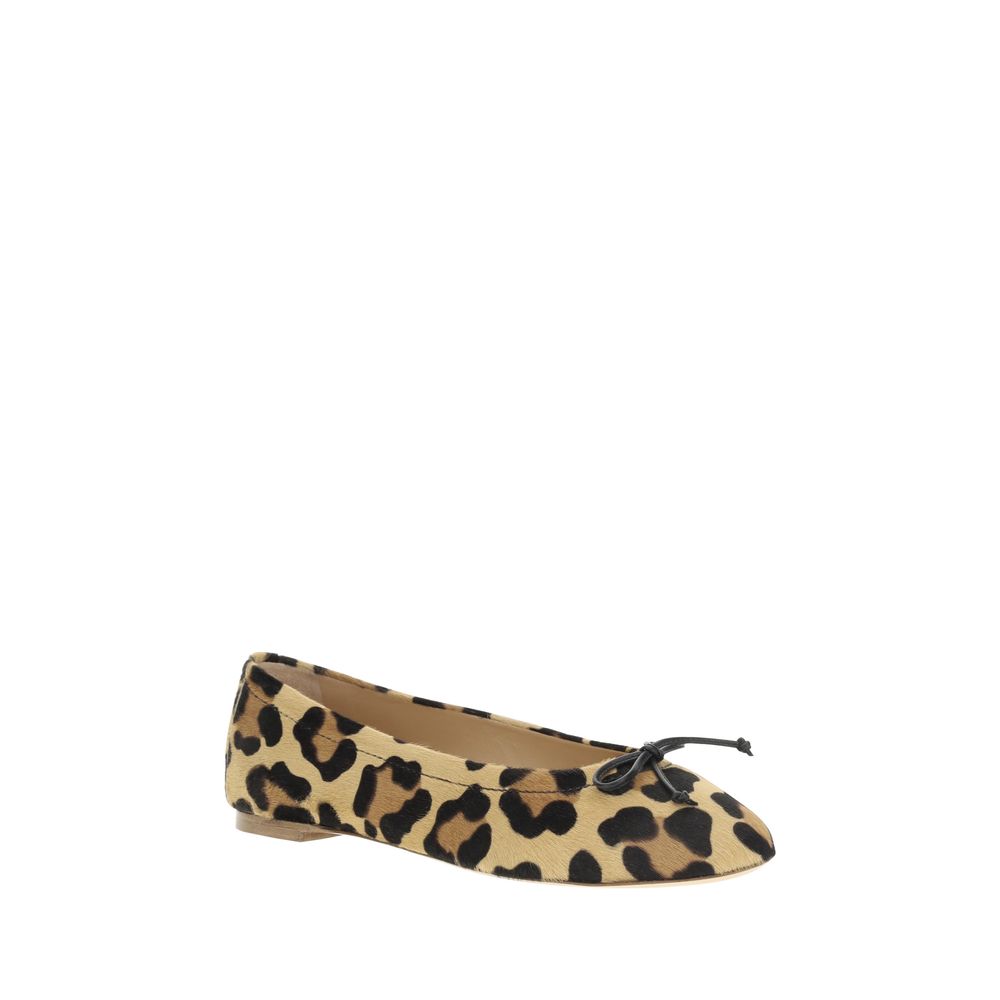 Francesco Russo Leopard-Print-Ballerinas