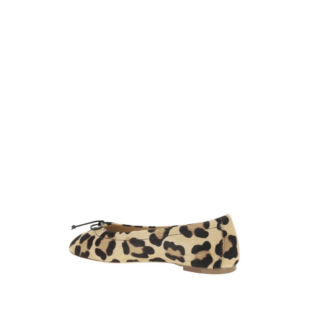 Francesco Russo Leopard-Print-Ballerinas