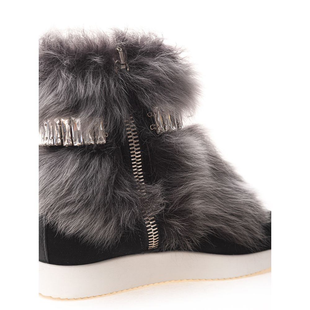 Giuseppe Zanotti Schwarzes Neopren Sneaker