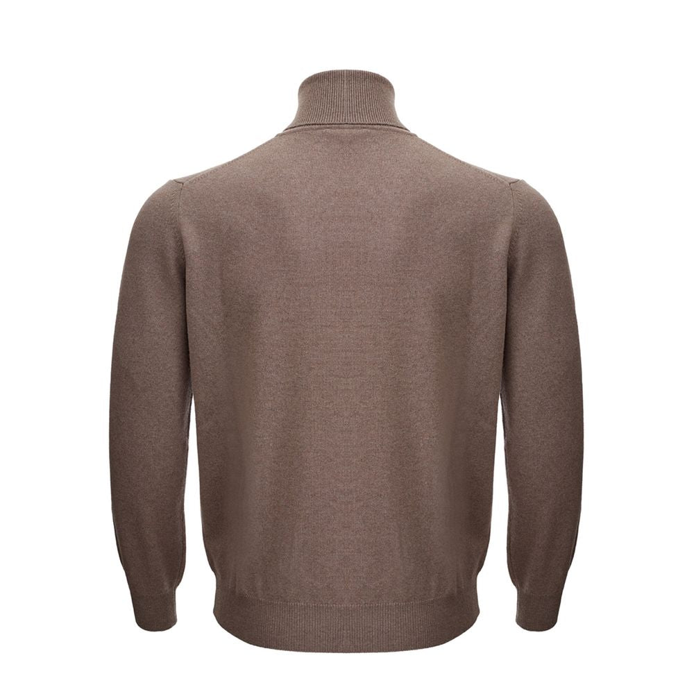 KANGRA Brauner Wollpullover