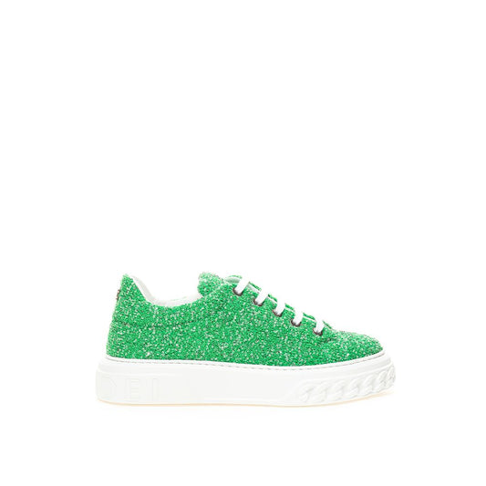 Casadei Smaragd -Eleganzleder Sneakers