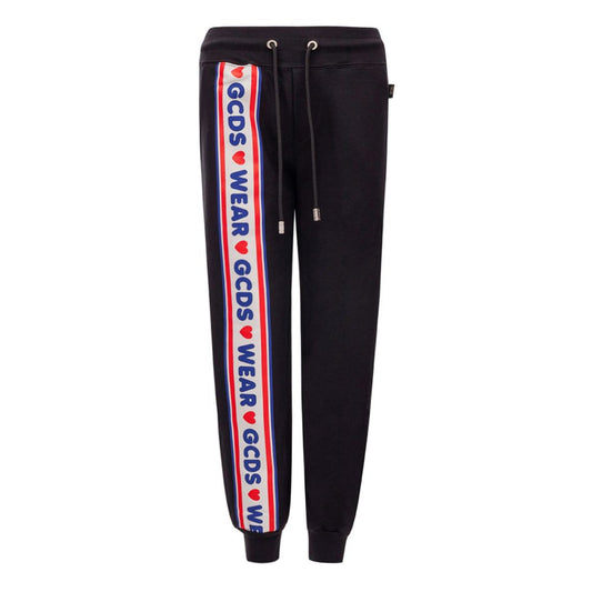 GCDS Black Cotton Joggers Training hose