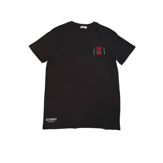 Iceberg Schwarze Baumwolle herren T-Shirt