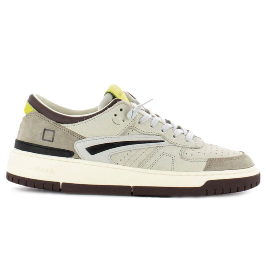 D.A.T.E. Beige Leder Sneaker