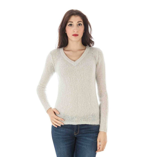 Fred Perry Weißer Wollpullover