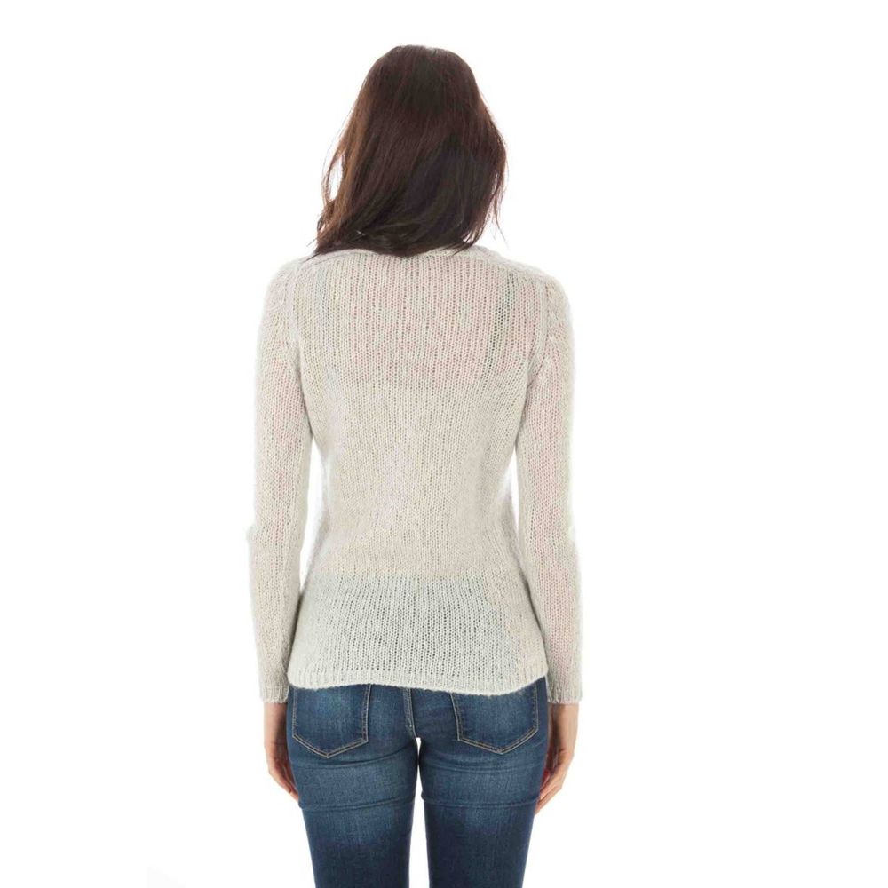 Fred Perry Weißer Wollpullover