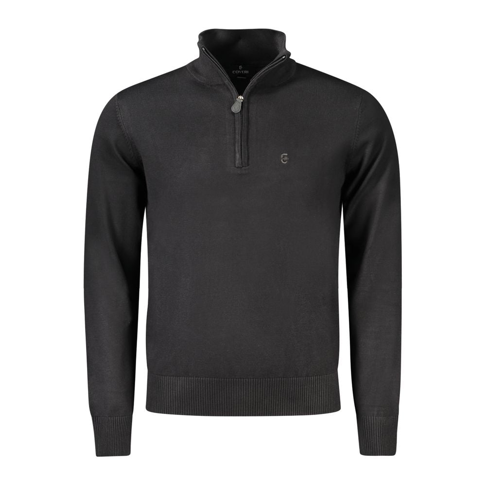 Coveri Moving Schwarzes Viskose herren Pullover