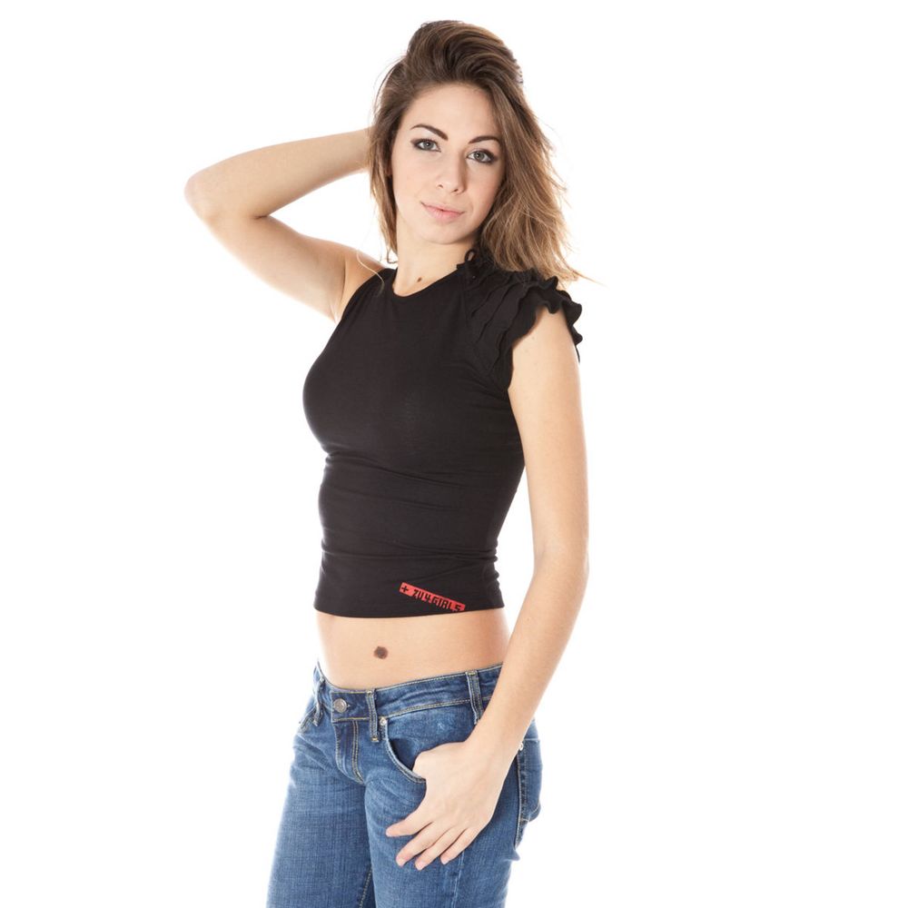 Zuelements Schwarzer Lycra damen T-Shirt