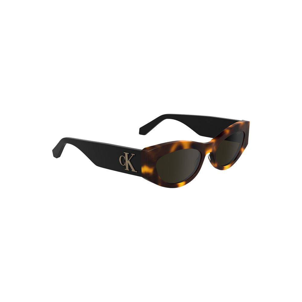 Calvin Klein Braunes Acetat damen Sonnenbrille