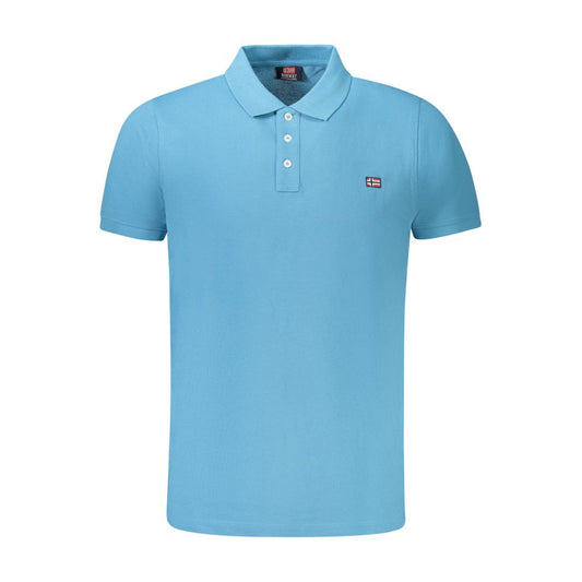Norway 1963 Lichtblauw katoen heren Poloshirt