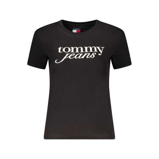 Tommy Hilfiger Black Cotton Tops & T-shirt