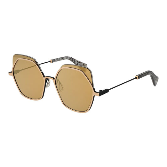Yohji Yamamoto Gold Unisex Sonnenbrille