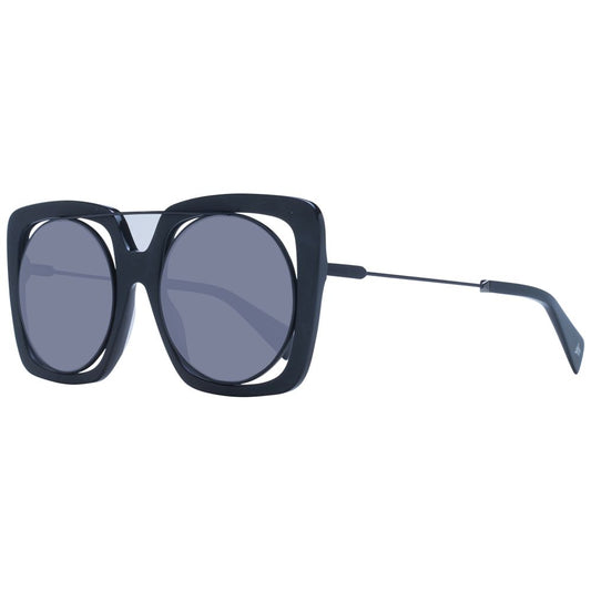 Yohji Yamamoto Schwarze Unisex -Sonnenbrille