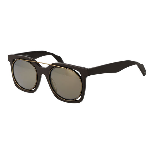 Yohji Yamamoto Brown Unisex Sonnenbrille