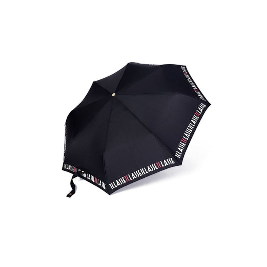Alviero Martini Prima Classe Schwarzer Nylon -Regenschirm