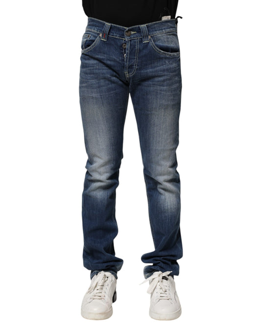 Dondup Blau gewaschen Skinny Fit lässig herren Denim Jeans