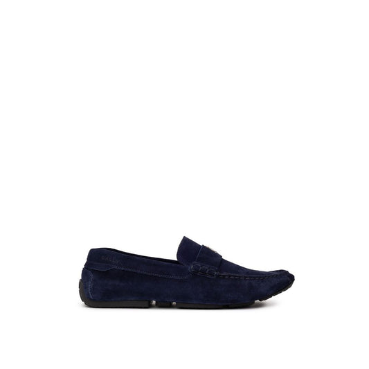 Bally Blaues Leder -Mokcassin