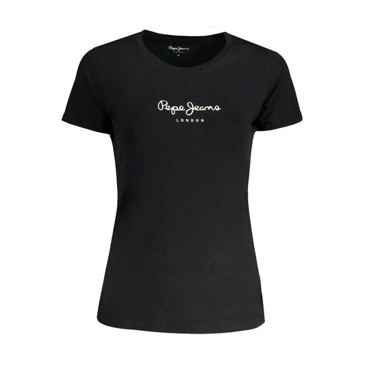 Pepe Jeans Schwarze Baumwolltops & T-Shirt