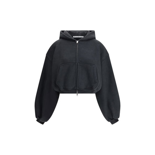 Alexander Wang Cropped Zip-up Hoodie