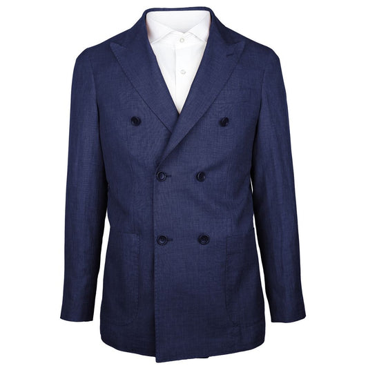 Made in Italy Blaues Leinen Blazer