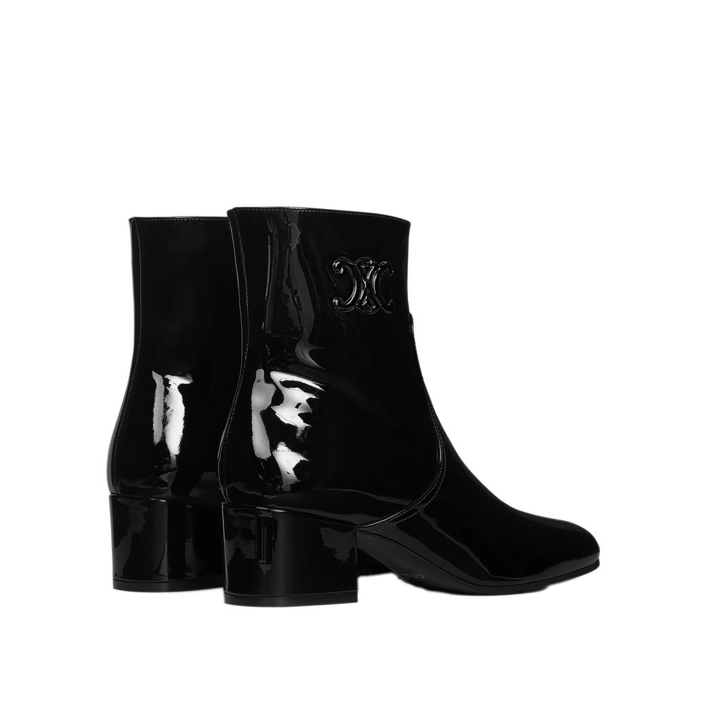 Celine Triomphe Zipped Leder Boots