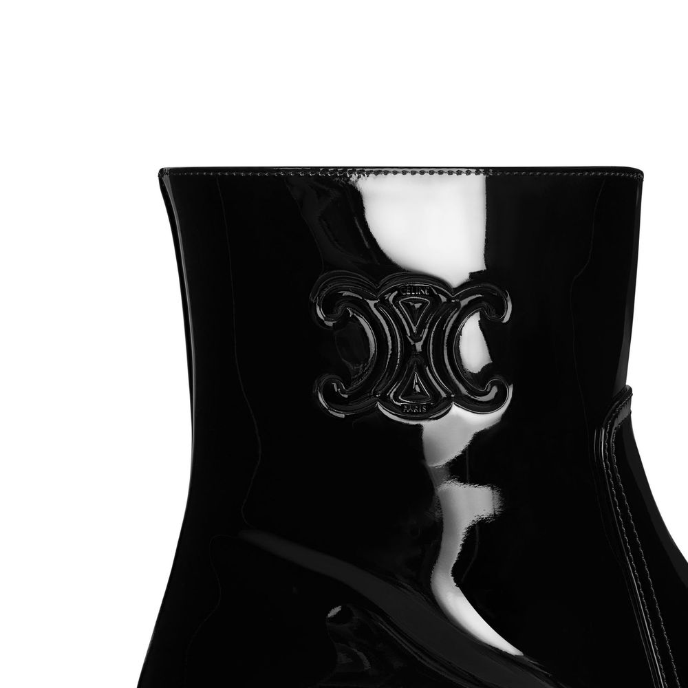 Celine Triomphe Zipped Leder Boots