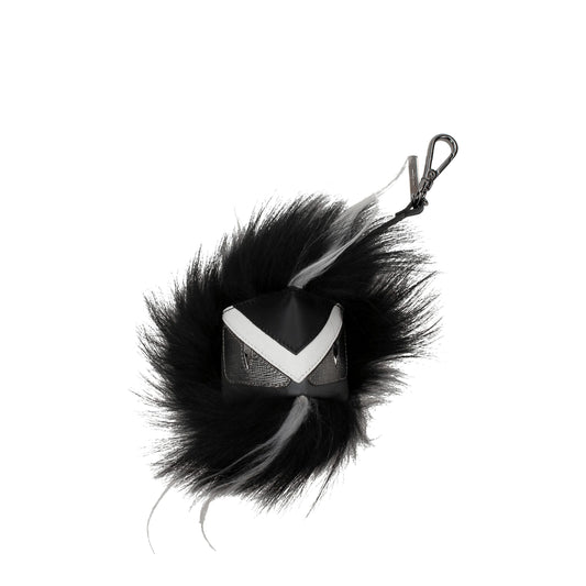 Fendi Schwarze Lederschlüsselketten