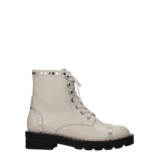 Stuart Weitzman Beige Leder Ankle Boots