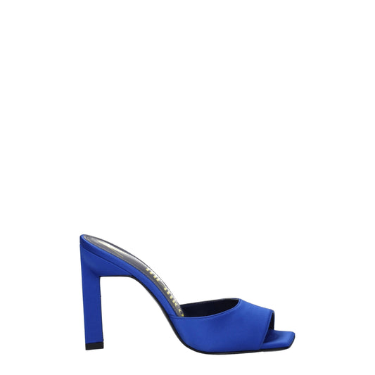 The Attico Blauer Satin -Stiletto Heels Sandalen