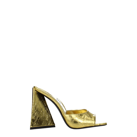 The Attico Goldene Lederplattformen