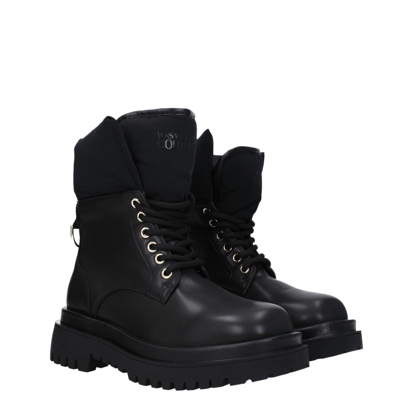 Versace Jeans Schwarzes Polyethylen Ankle Boots